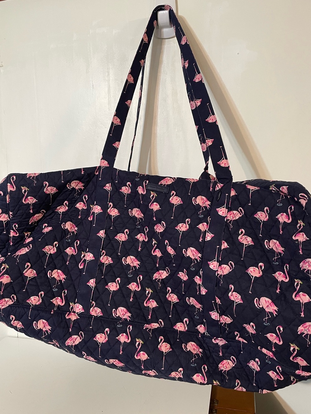 Vera Bradley Large Duffle Bag with Flamingo Print